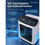Mini Klima Soğutucu Ultrasonik Soğutmalı Vantilatör Serinetici Sesiz Ve Taşınabilir 900Ml Su Hazneli Hava Nemlendirici