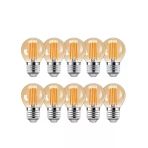 Mini Led Ampul, 4 Watt, Filament G45, Amber Renk, 10 Adet