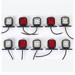 Mini Led Kare Boynuz Takoz Lamba 16 Led Beyaz - Kırmızı 24 V - 10 Adet
