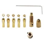 Mini Matkap Mandren Pens Seti Elektrik Motor Şaftı Uyumlu Mikro Büküm Matkabı Pirinç Kartuş Döner Alet Ucu Sıkma Somunu Adaptörü (2.35mm Mini Mandren)