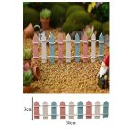 Mini Mavi Renkli Bahçe Çiti 1 Adet 3X60 Cm Teraryum Okul Ev Proje Renkli Minyatür Çit Ahşap
