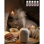 Mini Nemlendirici 5 Esans Hediyeli LED Işıklı Taşınabilir Aromaterapi Buhar Makinesi - Lisinya