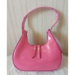 Mini Oval Rugan Mini El Çantası - 01P-Pembe