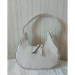 Mini Oval Rugan Mini El Çantası - 10D-Krem