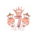 Mini Parti Kral Taç Doğum Günü Partisi Set, Rose Gold, 11 Parça