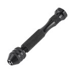 Mini Pin Vise Aluminum Alloy Hand Rotary Hole Drilling Tool 0.3-3.2mm Grip Range Portable Pin Chuck Collet Vise for Wood Plastic Amber Walnut