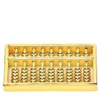 Mini Pirinç Abacus 9 Gears Çin Altın Abacus Süs Aracı 1.5in Petite Çizim Araçları Kitleri