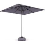 Mini Pro Push-Up Sistemli Şemsiye 210 x 210 Bahçe Balkon Plaj Şemsiyesi Antrasit - 2 x 2 m