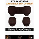 Mini R50 (Ilk Bmw Üretimi 3 Kapı) 2001–2006 Uyumlu 3 Parça Kapitone Oturak Araba Koltuk Suni Deri Siyah Kırmızı - Kaymaz | Trobus - Siyah - Kırmızı