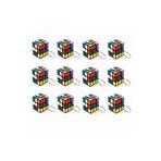 Mini Rubik Küp Anahtarlık Seti, Renkli Bulmaca Oyuncağı, Zeka Küpü Mini Anahtarlık 12 Adet