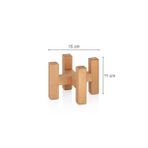 Mini Saksı Ayağı Saksı Standı 15x11 cm Ahşap Saksılık Kaktüs Sukulent Saksılığı