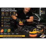 Mini Şarjlı Polisaj Makinesi 2000 Mah. 10 Cm Parlatma Yüzeyi, Sünger - Fırça - Zımpara Seti