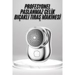 Mini Sıfır Sakal Yanak Tıraş Makinesi USB Şarjlı Sıfır Sakal Taşınabilir Korumalı ( Lisinya )