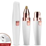 Mini Sik Tasarim Iki Basli Led Isikli Sarjli Ruj Epilator Kas Duzeltici Kadin Epilasyon Tiras Aleti