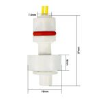 Mini Sıvı Su Seviye Sensörü Dikey Tip Zp2508 Şamandıra Mekanik Anahtar Kazan Kap Depo Tank Havuz Akvaryum Pompa Hidroponik Plastik 10W Nc