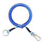 Mini Skater 1 Adet Balıkçı Bobini Kordonu Geri Çekilebilir Plastik Güvenli Halat Çelik Tel İç Direk Balık Tutma Pensesi, Kayık, Sörf, Tekne ve Yürüme için Sabitleme Araçları (Mavi)