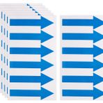 Mini Skater 144 adet Yönlü Ok Çıkartmaları PVC İşaret İşaret Bant Etiketi Sınıf Duyusal Yollar için Çıkarılabilir Yapışkanlı Zemin Duvar Çıkartması Talimatlar Çıkartma Su Geçirmez Ok İşareti (Mavi)