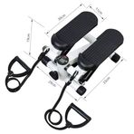 Mini Step Aleti, LCD Ekranlı Ev Egzersiz Stepper, Siyah ve Beyaz, Kompakt Tasarım, Dijital Sayaçlı