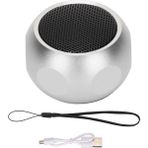 Mini Taşınabilir Bluetooth Hoparlör Sevimli Minik Kablosuz Hoparlör Duş Bisiklet Araba Seyahati Için Boyun Askılı Gümüş (Yurt Dışından)