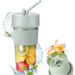 Mini Taşınabilir Mikser 350 Ml Smoothie Makinesi Meyve Sıkacağı Şarj Edilebilir Blender Yeşil