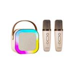 Mini Taşınabilir Rgb Karaoke Tek Mikrofonlu Bluetooth Kablosuz Hoparlör Radyo K12 gd55