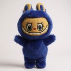 Mini Tavşan Kostümlü Labubu Peluş Oyuncak - Mavi