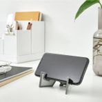 Mini Telefon Standı Yükseklik 4 cm Ikea Masa Üstü Stand Plastik Gri Anahtarlık