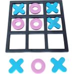 Mini Tic Tac Toe Oyunu, 12 Cm, Eğlenceli ve Taşınabilir Masa Oyunu - Antrasit - Seçenek 1