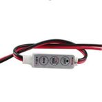 Mini Üç Tuşlu Tek Renkli Led Kontrol Cihazı (Kırmızı-Siyah Kablo)