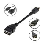 Mini Usb - Otg Kablo - 15Cm