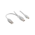 Mini Usb Y Kablo 5 Pin Y Kablo Güç Destekli Harici Harddisk Kablosu