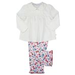 Mini Vanilla London Kız Çocuk Pamuklu Çiçekli Pijama Takımı: Premium Pamuklu Gecelik Seti. 2-10 Yaş (7-8 yaş) sığacak bedenlerde kız pij'leri