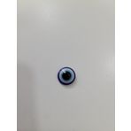 Mini Yapıştırmalı Nazar Boncuğu, 1 cm Çap, Cam Göz, Lacivert-Beyaz-Mavi
