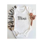 Mini Yazılı Kısa Kol Organik Bebek Body 075-AABCCDE, 3 Yaş