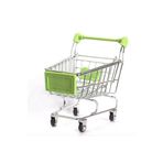 Mini Yeşil Alışveriş Sepeti Market Arabası 12*12 Cm