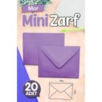 Mini Zarf Mor 9x7 cm 20 ADET-T1483 - Renkli - 9x7cm