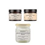 Minia Bahçe%100 Doğal Yağ Seti – Soğuk Sıkım Hindistan Cevizi Yağı, Shea Butter ve Kakao Yağı | 3'lü Bakım Seti | Nemlendirici, Çatlak Önleyici, Bebek ve Hamile Dostu, 250 ml