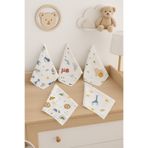 minial 5 li Pamuk Pazen Kumaş Ağız Mendili (30 x 30)