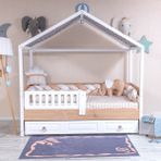 Minibaby Capy Filli 4’lü Örgü Montessori Bebek Çocuk Uyku Seti - Kahverengi - Cappuccino