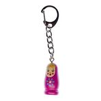 Miniblings Babuschka Anahtarlık Matruşka Bebek Rusya Ahşap Lila - El Yapımı Moda Takı I Anahtarlık, Mor, 32mm