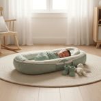 Miniboni Baby Nest Katlanır Bebek Yuvası - 40 x 67 cm - Mint