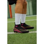 Minibonito Erkek Çoraplı Krampon Futbol Ayakkabı Yetişkinler İçin Yüksek Bilekli Plastik Taban - Siyah