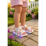 Minibonito Kız Çocuk Renkli Işıklı Yazlık Sandalet - Pembe