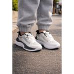 Minibonito Unisex Çocuk Spor Ayakkabı – Örgü Fileli, Otomatik Bağcıklı, Renk Geçişli Taban" - Beyaz-Gri