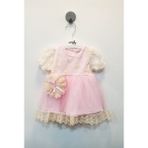 Miniborn Ivy Flowers Bebek Elbise Bandanalı - 6 - 9 Ay - Pembe