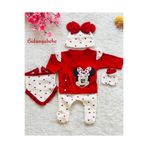 minicayzen BİDUNYABEBE Kırmızı mini mouse 5li hastane çıkışı bebek takımı