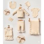 Minicayzen Mini Cayzen Kız 0-3 Ay Güllü Naturel 7li Set Hastane Çıkış Seti Organik - 0 - 6 Ay - Ekru