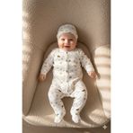 Miniday Baby Bebek Baskılı Tulum Şapkalı Astronot Baskılı Yeni doğan Pamuklu Hastane çıkışı Uyku Tulumu Çıtçıtlı