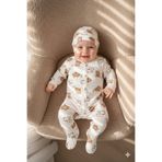 Miniday Baby Bebek Baskılı Tulum Şapkalı Ayıcık Yeni doğan % Pamuklu Hastane çıkışı Uyku Tulumu Çıtçıtlı Basıc 19