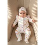 Miniday Baby Bebek Baskılı Tulum Şapkalı Kalpli Yeni doğan %Pamuklu Hastane çıkışı Uyku Tulumu Çıtçıtlı Basıc 16
